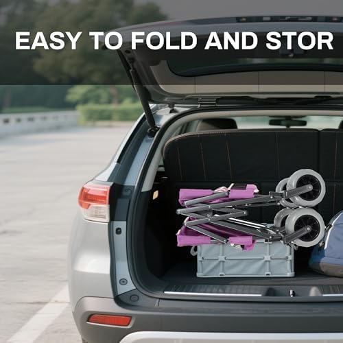 Heavy-Duty Folding Wagon with Bench Seat – 500lbs Capacity, Reinforced Steel Frame, 180L Cargo Space for Camping, Beach, Outdoor Events & Tailgating
