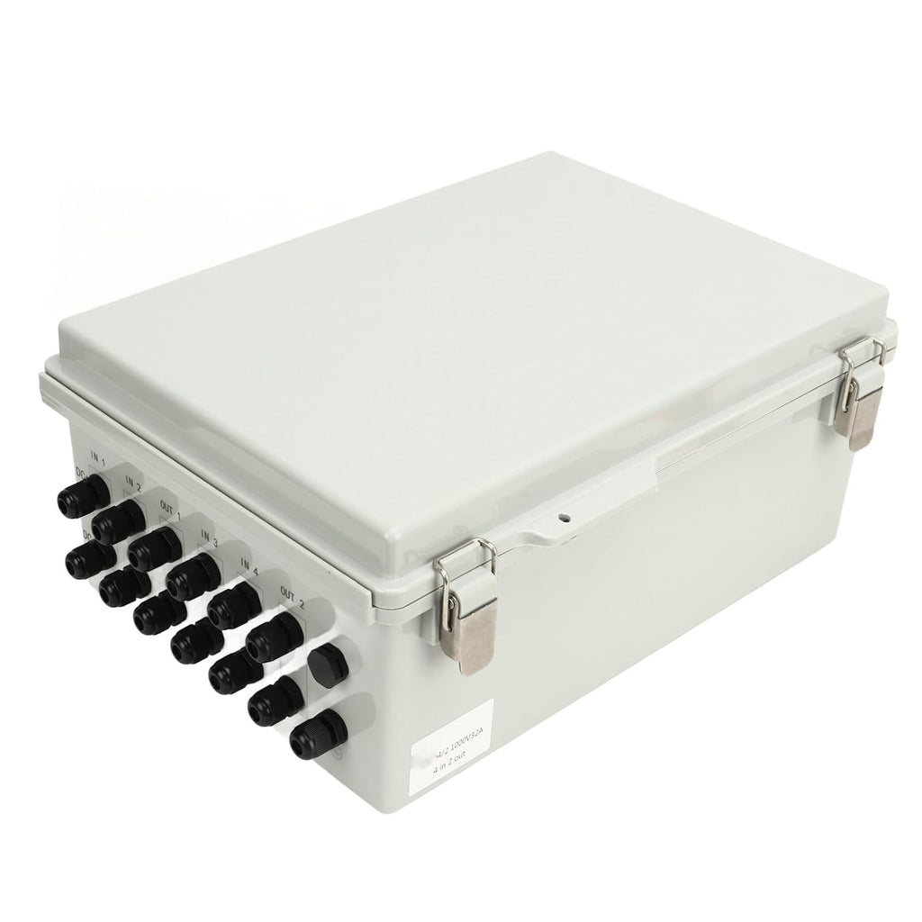 PV Combiner Box, PV Combiner Box 4 in 2 Out Solar Combiner Box DC 1000V for Solar Panel System, Solar Panels