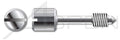 (50 pcs) #4-40 X 1, Head Dia=1/4', Captive Panel Screws, Style 2, Knurled High Head, Slotted Drive, Stainless Steel, Made in U.S.A.
