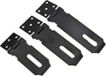 Stainless Steel Door Hasp Latch Lock Durable Home Anti-Theft Safety Buckle Plate for Padlock for Cabinet Drawer D(Sliver 4 inch)