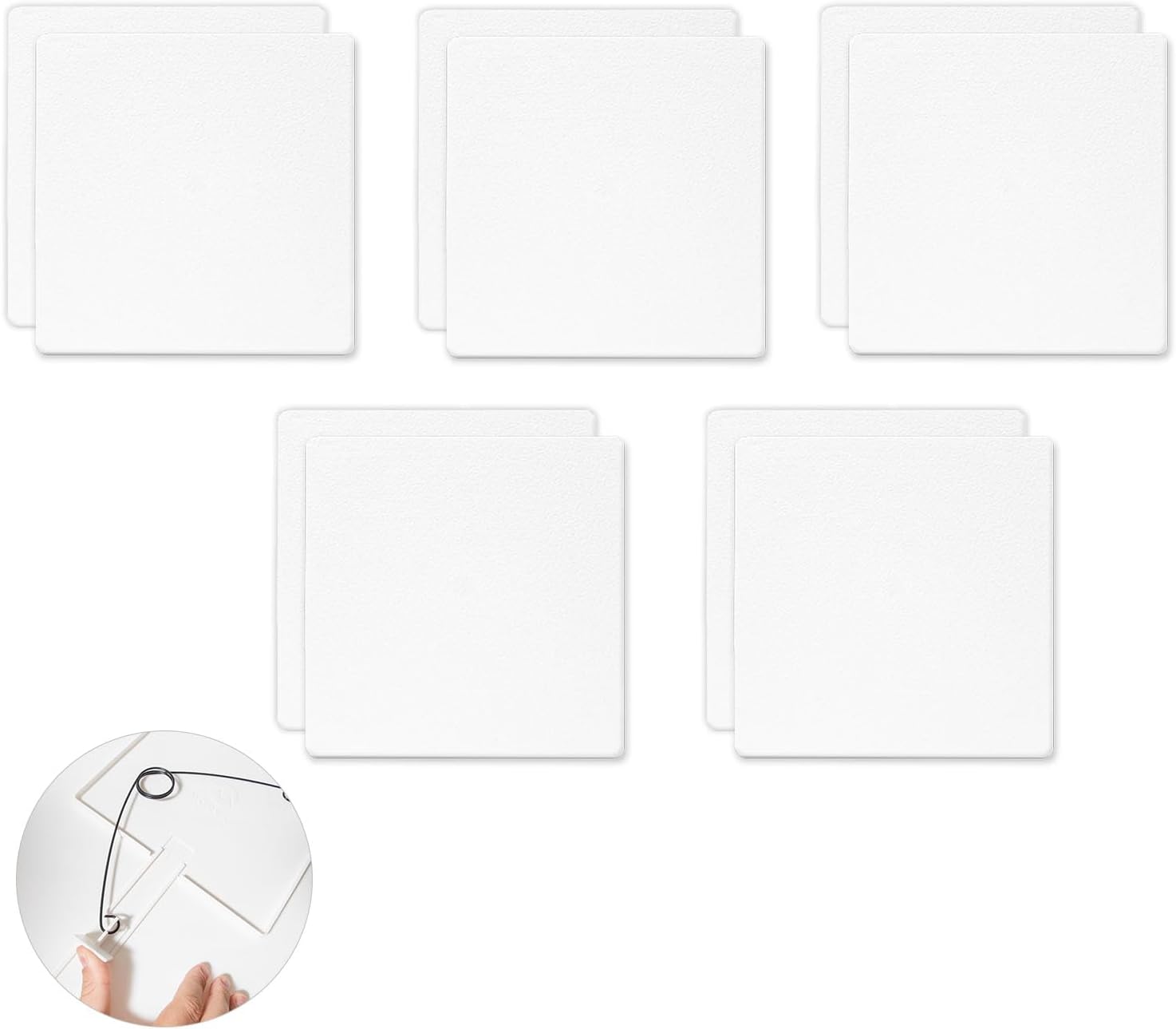 Morvat Adjustable Spring Access Panel 14'x14' Inches, for Drywall, Ceiling, Electrical, Plumbing Heavy-Duty & Easy Install, Wall Hole Cover Plate, White | Fits 9'x10' - 14'x14' Inches | (10-Pack)