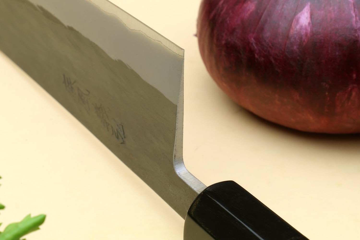 Yoshihiro Kurouchi Black-Forged Blue Steel Stainless Clad Gyuto Chefs Knife Ebony Handle (8.25'' (210mm) & No Saya)