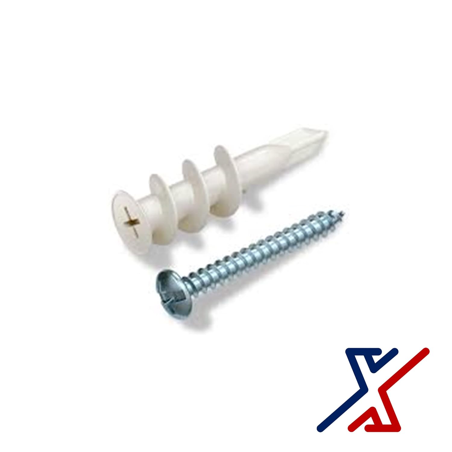 1/2' x 1-5/8' Plastic Drywall Anchor (750 Anchors) by X1 Tools