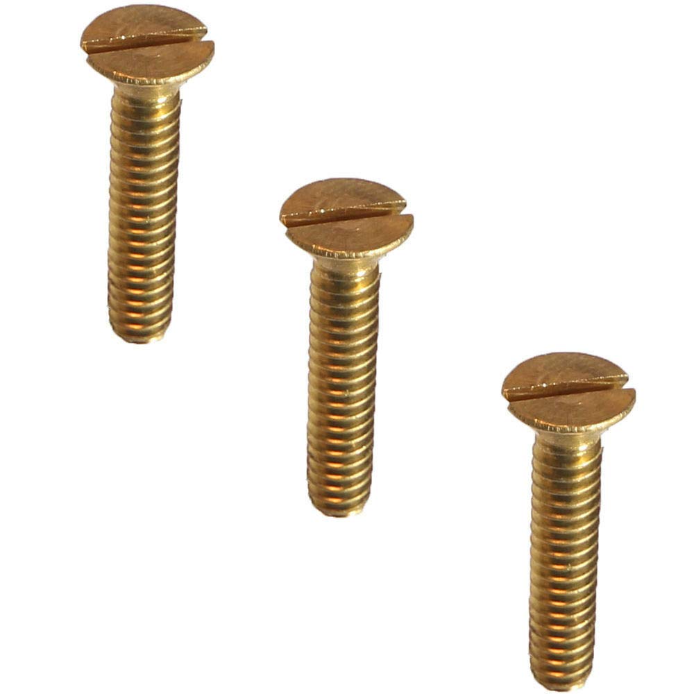 1/4-20 x 5/8' - Solid Brass Flat Head Slotted 100 Pcs Machine Screws B2B