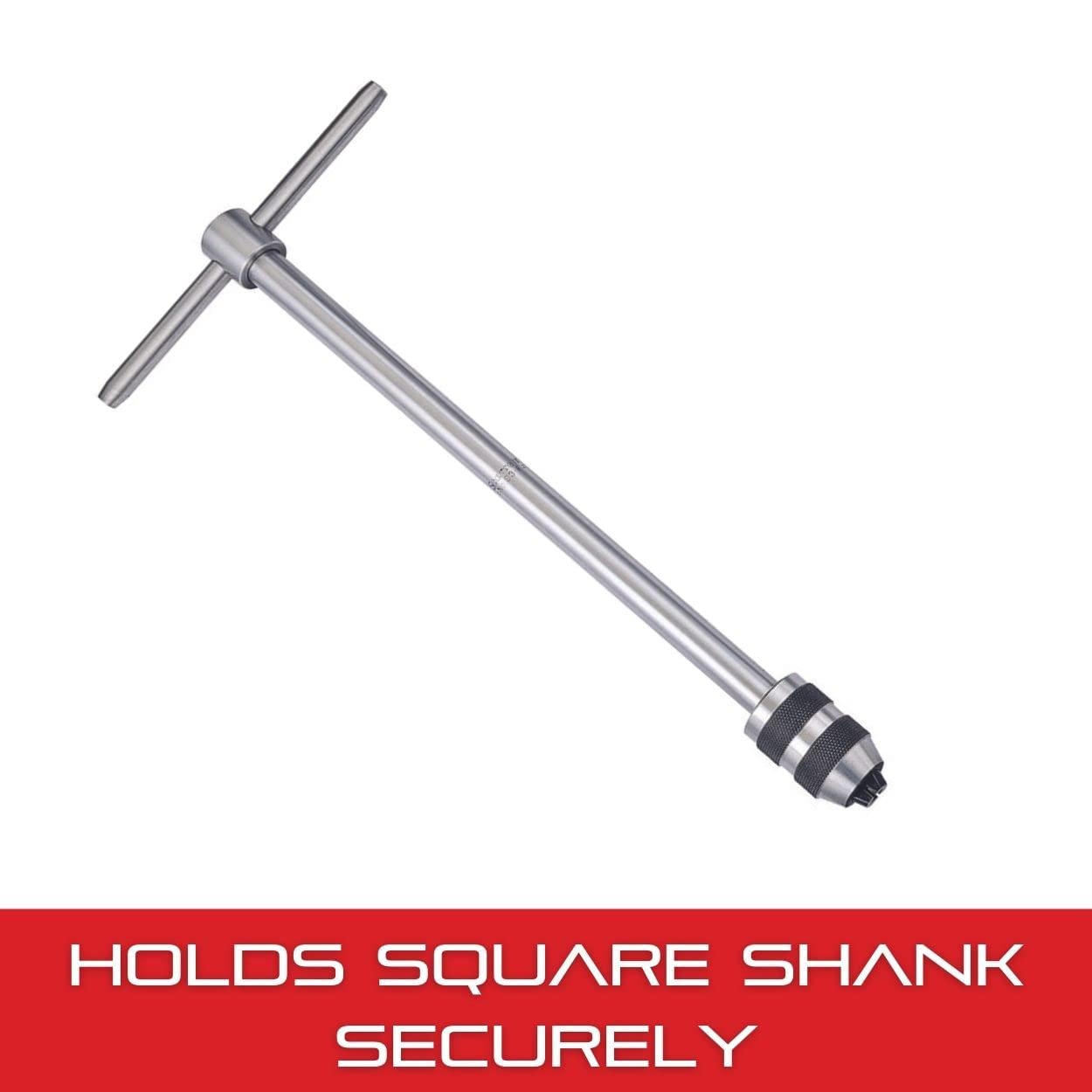 Starrett T-Handle Tap Wrench - Ideal for Holding Taps, Drills, Reamers and Small Tools - 1/4-1/2' Capacity Tap Size, 13' Body Length, 3/16-5/16' Square Shank - 93F