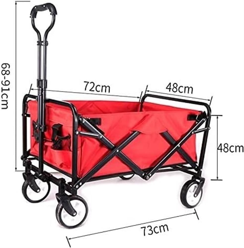 Trolley Cart Folding Carry Cart Folding Wagon Trolley Camping Cart Outdoor Garden Sport Carry Wagon Garden Camping Cart Garden Wagon