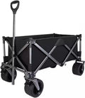 Trolley Cart Folding Utility Wagon Heavy Duty Garden Portable Hand Cart with Universal Wheel Adjustable Handles Picnic Camping Sports Camping Cart Garden Wagon