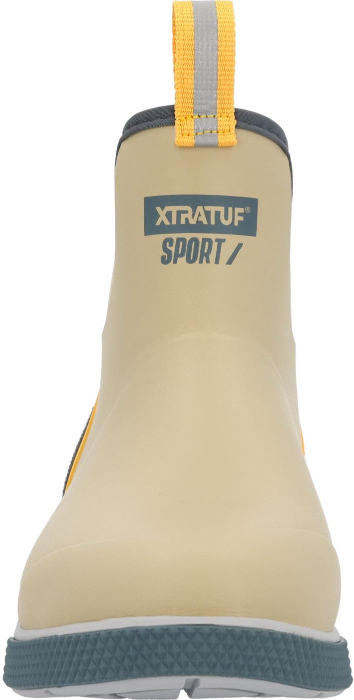 XTRATUF 6' Men's Ankle Deck Boot Sport - 30% Lighter, 100% Waterproof Rubber Fishing Footwear - Non-Marking, Slip-Resistant Outsole - Moisture-Wicking Liner
