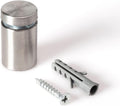 Stainless Steel Standoff 3/4 Inch Diameter x 1 Inch Barrel Length Brushed Finish for PVC, Glass and Acrylic Sign Stand Off Wall Anchors and Screws 100 Piece Commercial Space Pack