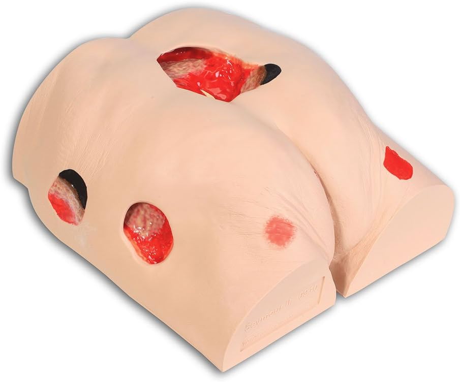 VATA Seymour II Wound Care Model - VATA Seymour II Simulator for Nursing Students and Medical Educators - Lightly Pigmented Wound Care Model - Realistic, Flexible, Molded Training Aid