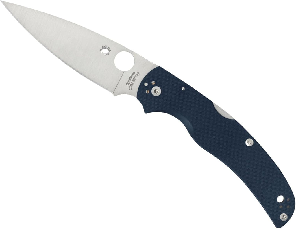 Spyderco Native Chief Folding Pocket Knife with 4' CPM SPY27 Steel Blade and G-10 Handle - EDC Knife for Men and Women, Perfect for Hunting, Tactical, Camping, Survival - PlainEdge - C244GPCBL