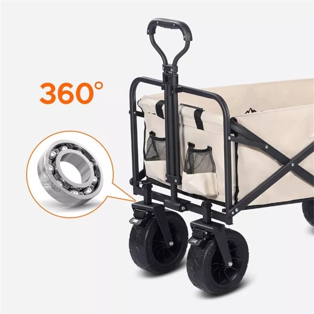 Outdoor Utility Wagon 8' Wheel Portable Camping Cart Garden Shop Sport Beach Hand Trolley Bearing 120 kg (3 Pack)