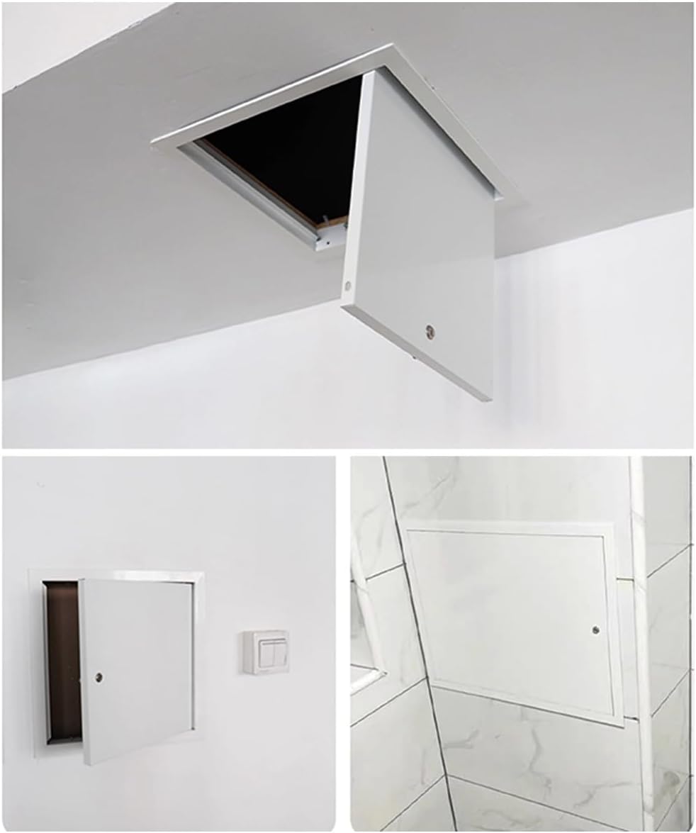 Access Cover Panel, Thicken 1mm Aluminum Alloy Access Doors for Drywall and Ceiling with Screwdriver Latch, Wall Hole Cover Decorative Hidden, White(20x32in(500x800mm))