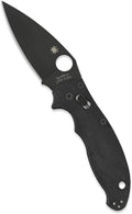 Spyderco Manix 2 Folding Pocket Knife with 3.3' CPM S30V Steel Blade and G-10 Handle - EDC Knife for Men and Women, Perfect for Hunting, Tactical, Camping, Survival, Hiking - PlainEdge - C101GPBBK2