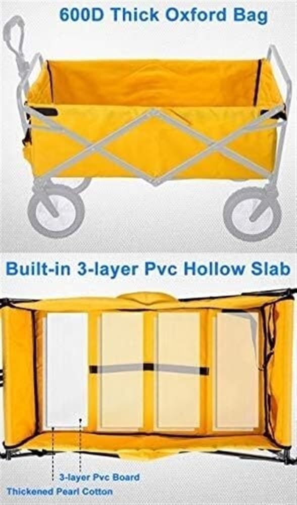 Trolley Cart Folding Wagon Utility Wagon Cart Outdoor Garden Camping Wagon Sports Wagon Heavy Duty Waterproof Camping Cart Garden Wagon