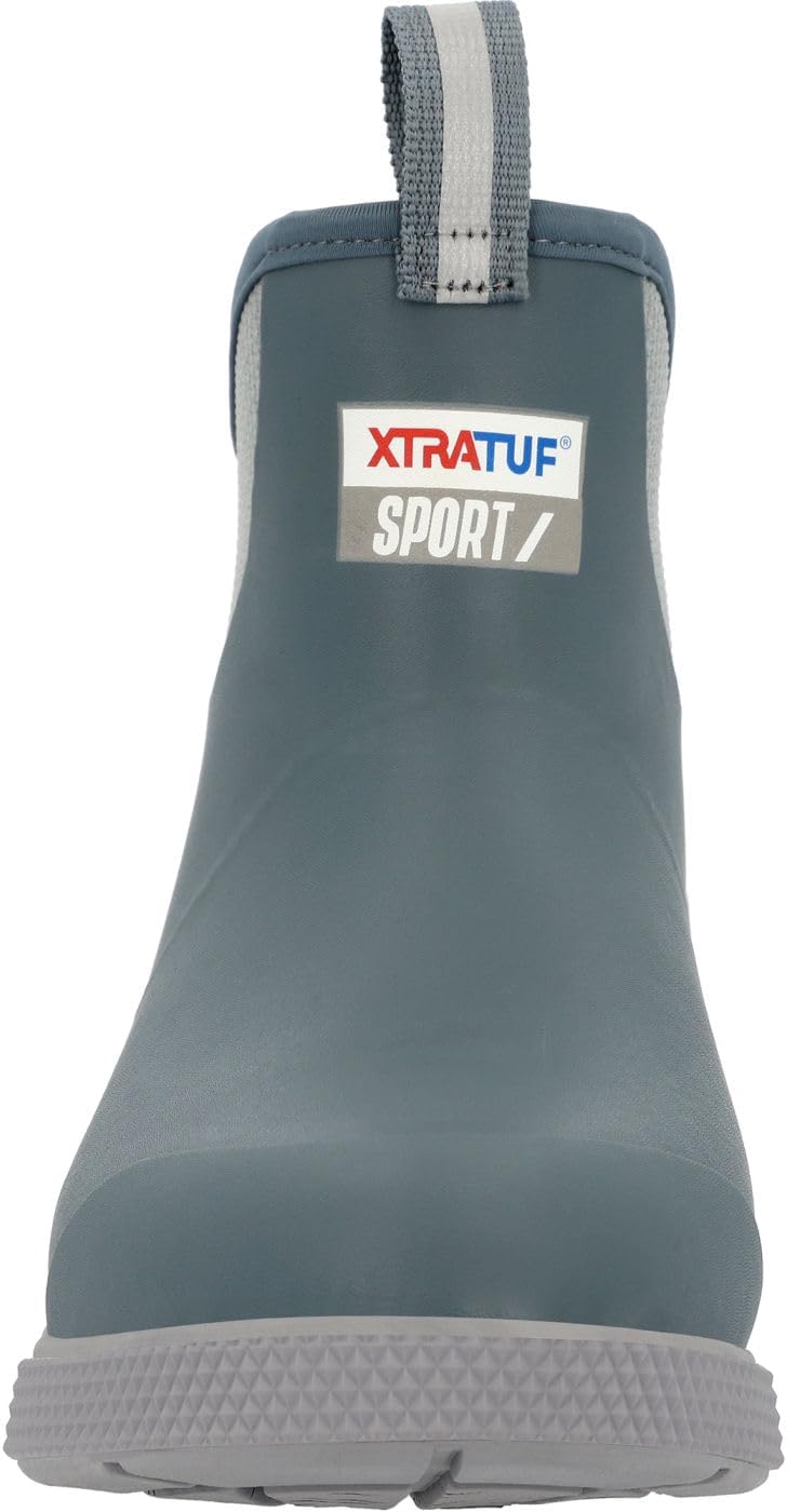 XTRATUF 6' Men's Ankle Deck Boot Sport - 30% Lighter, 100% Waterproof Rubber Fishing Footwear - Non-Marking, Slip-Resistant Outsole - Moisture-Wicking Liner