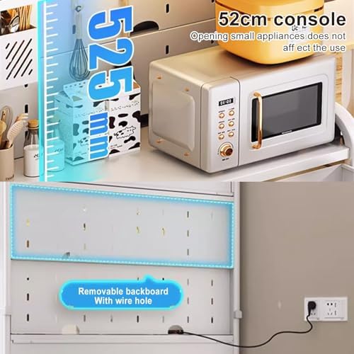 4-Tier Kitchen Pantry Storage Cabinet with Drawer, Versatile Baker's Rack & Pegboard, Flip Door Design for Organizing Spices, Pots, Pans - Ideal for Home & Garage