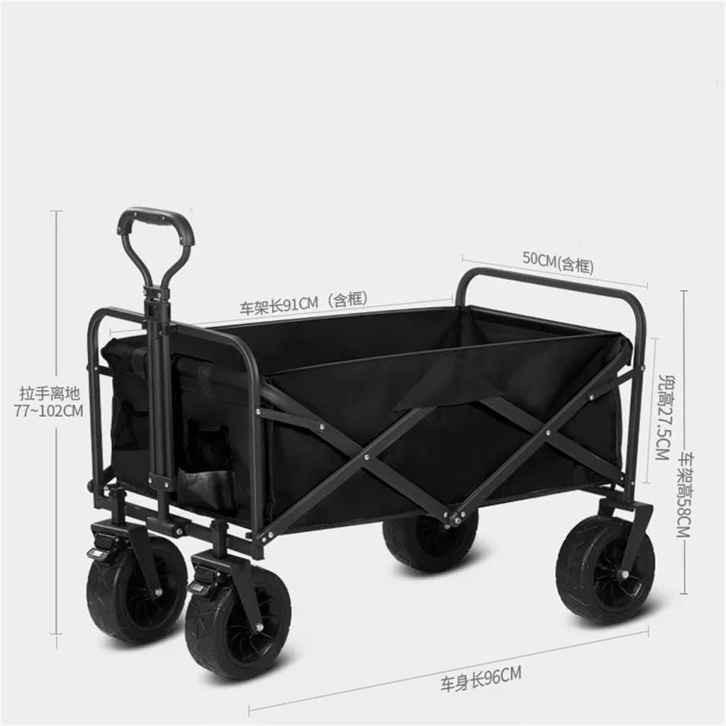 Outdoor Utility Wagon 8' Wheel Portable Camping Cart Garden Shop Sport Beach Hand Trolley Bearing 120 kg (3 Pack)