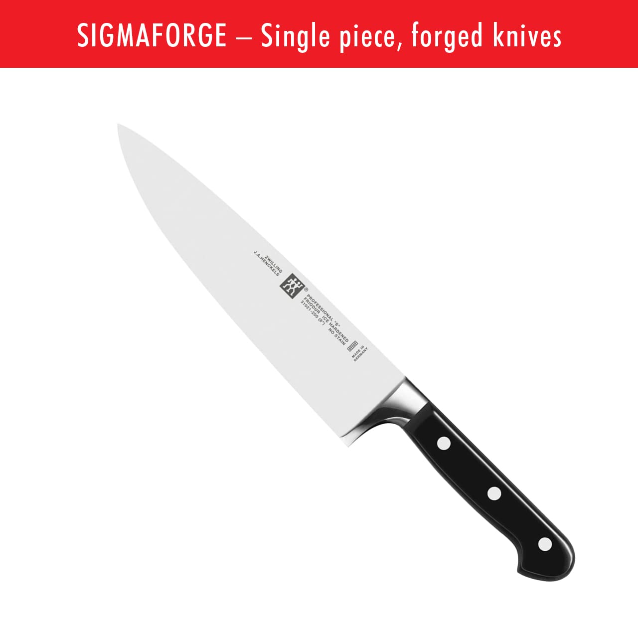 ZWILLING Professional S 18-Piece Razor-Sharp German Block Knife Set, Made in Company-Owned German Factory with Special Formula Steel perfected for almost 300 Years, Dishwasher Safe