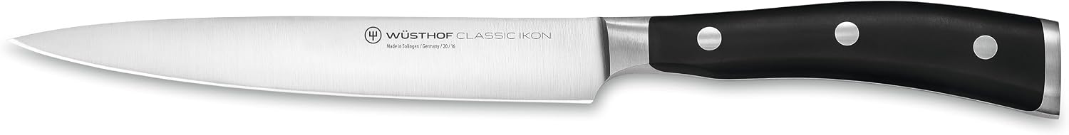 Wüsthof Classic IKON 6' Utility Knife, Black
