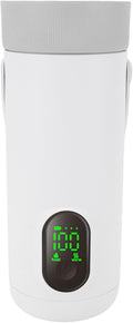 Portable Electric Kettle, Rechargeable Cordless Travel Kettle with 27000mAh Battery Fast Boiling for Outdoor Camping Car Travel Stainless Steel 350ML