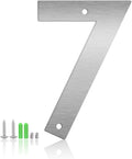 28 Inch Floating House Numbers and Metal Letters for Outdoor Signs, Modern 304 Stainless Steel Silver Address Numbers for Home, Apartment, and Garden Decor (Number 7)