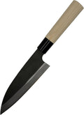 Grumpy Dad CO Japanese Deba Knife 6.5 Inch – Traditional Fish Butchery Knife for Whole Fish Breakdown, Filleting & Head Removal – Heavy Spine, Precision Edge – Professional & Home Use