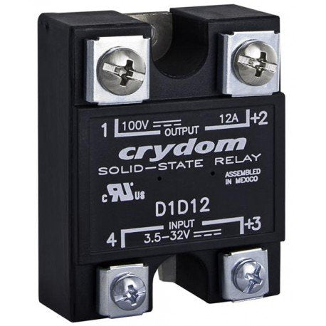 CRYDOM D1D40 100VDC, 40-AMP, DC Switch, Panel Mount, Relay, Screw TERMINALS, SPST-NO