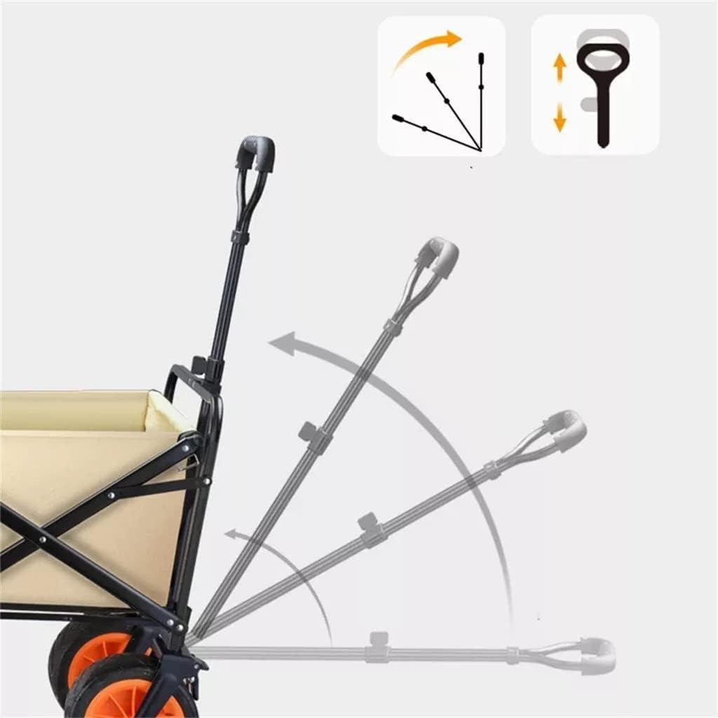 Folding Wagon Cart Beach Wagon Grocery Wagon Outdoor Utility Wagon 8' Wheel Portable Collapsible Camping Cart Garden Shop Sport Beach Hand Trolley Bearing 150 Kg Garden Wagon Utility Wagon Grocery Car