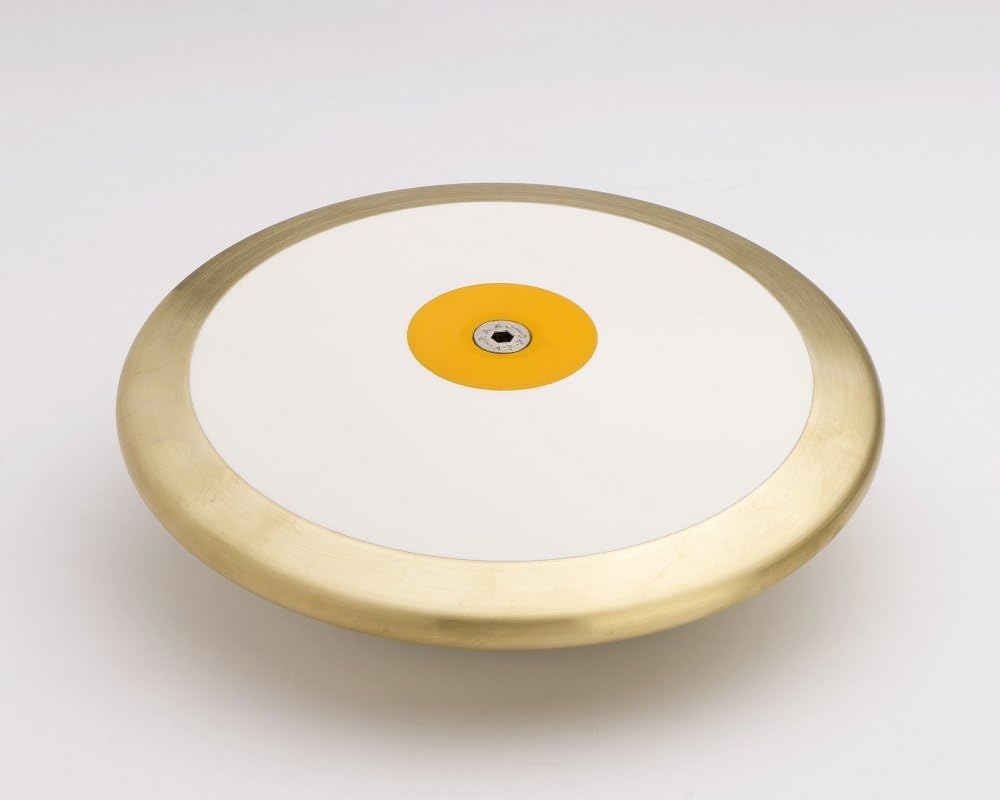 Vintage Classic Gold Men Women High School Girl's 84.5% Brass Rim Weight 1 Kilo Track & Field Discus. Winner of More Medals Than Any Other 1 kg in History.