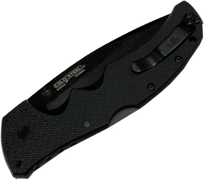 COLD STEEL Recon 1 4' S35VN Razor-Sharp Blade 5.375' G-10 Handle Tactical Folding Knife w/Tri-Ad Lock, Ambidextrous Pocket/Belt Clip