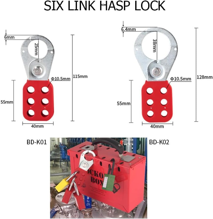 23 PCS Lockout Tagout Kits, Loto Kit 4 Kinds of Lockouts, Hasps, Tags, Box, Padlocks Lockout Tools for Electrical Risk Removal in Industrial Lock Box Group Locks Out Station (Lock Box Kits)