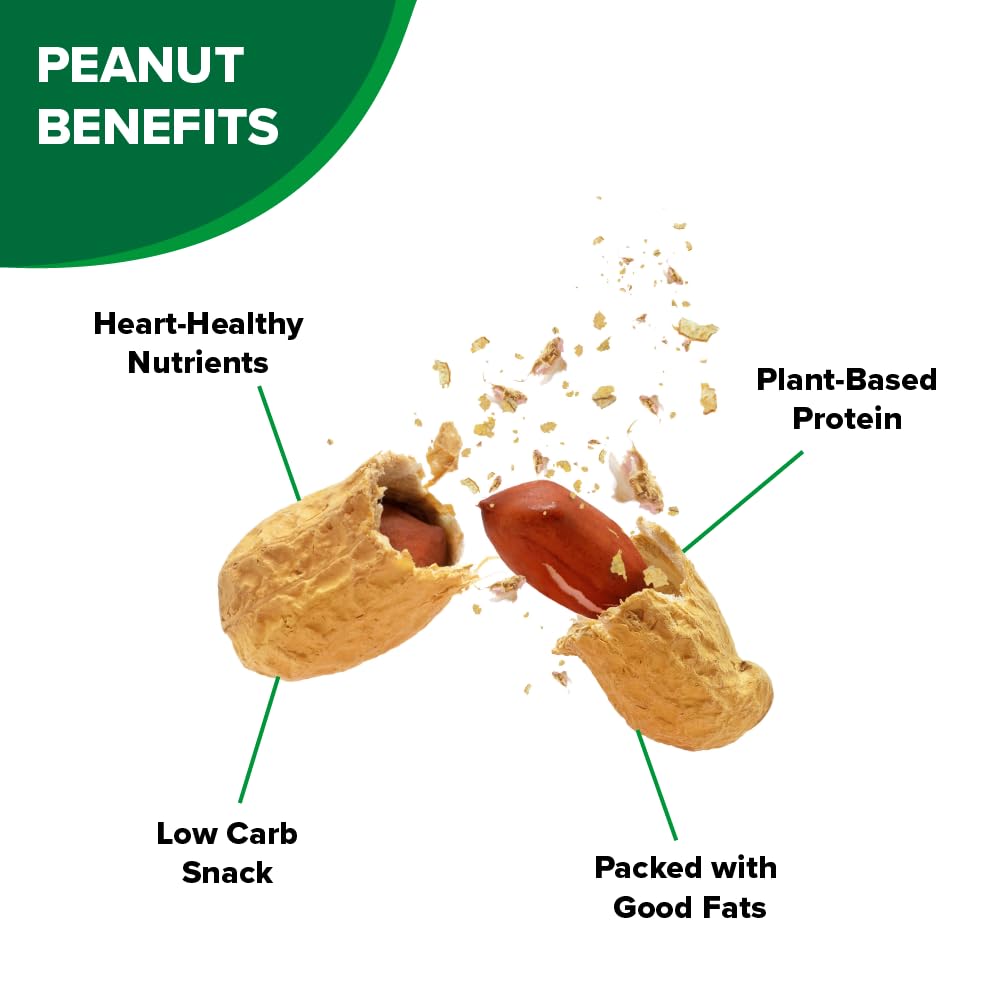 Hampton Farms - USA Grown All-Natural - Jumbo Roasted In-Shell Unsalted Peanuts - 25 lb. Box