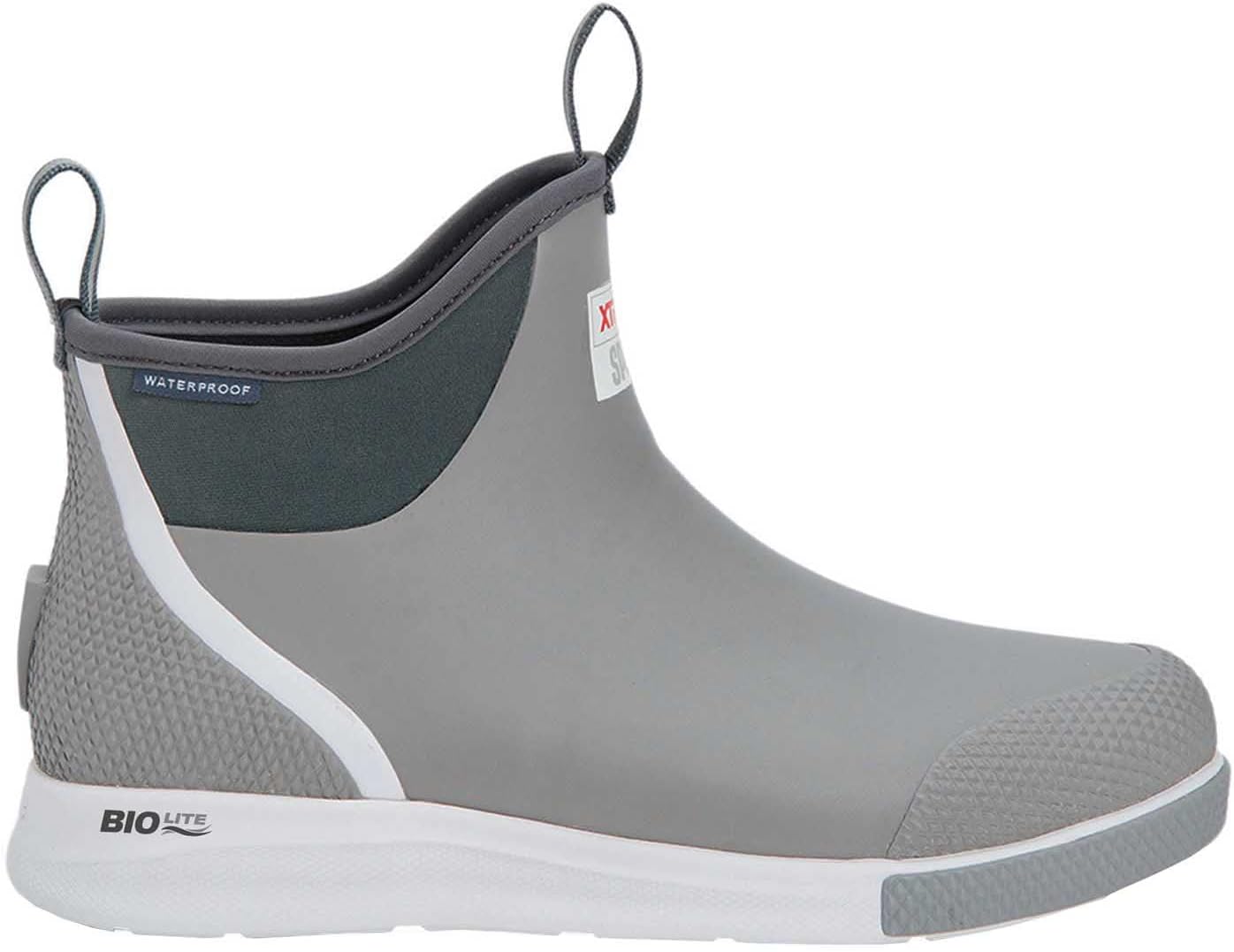 XTRATUF 6' Men's Ankle Deck Boot Sport - 30% Lighter, 100% Waterproof Rubber Fishing Footwear - Non-Marking, Slip-Resistant Outsole - Moisture-Wicking Liner
