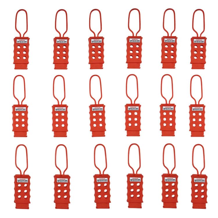 12pcs KRM LOTO - DI Electric HASP with 6 Holes RED