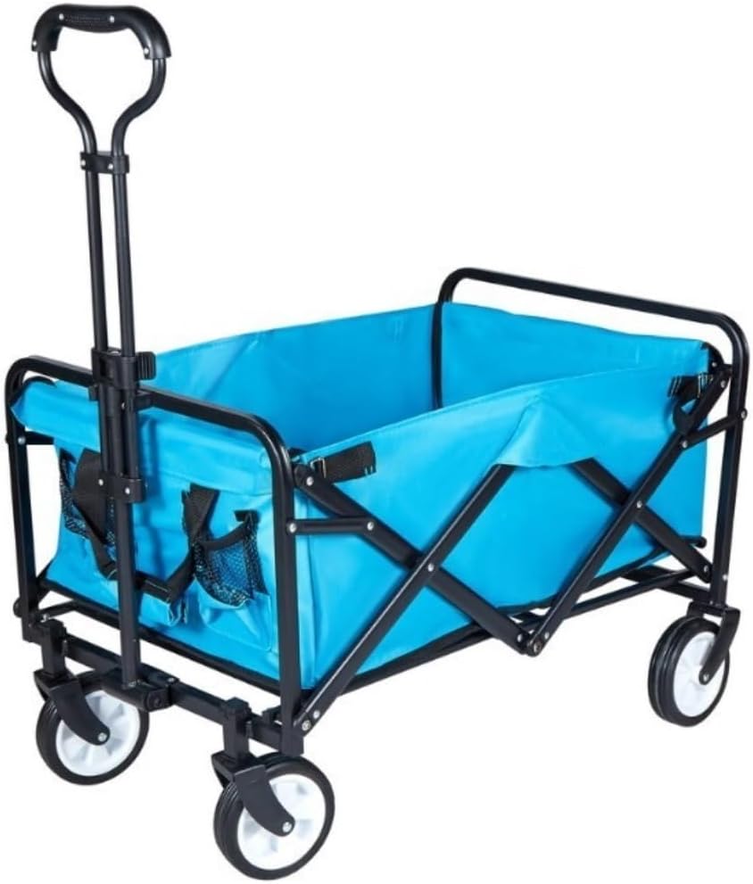 Camping Trolley Beach Trolley Folding Carry Cart Folding Wagon Trolley Camping Cart Collapsible Outdoor Garden Sport Carry Wagon Garden Festival Trolley Folding Trolley