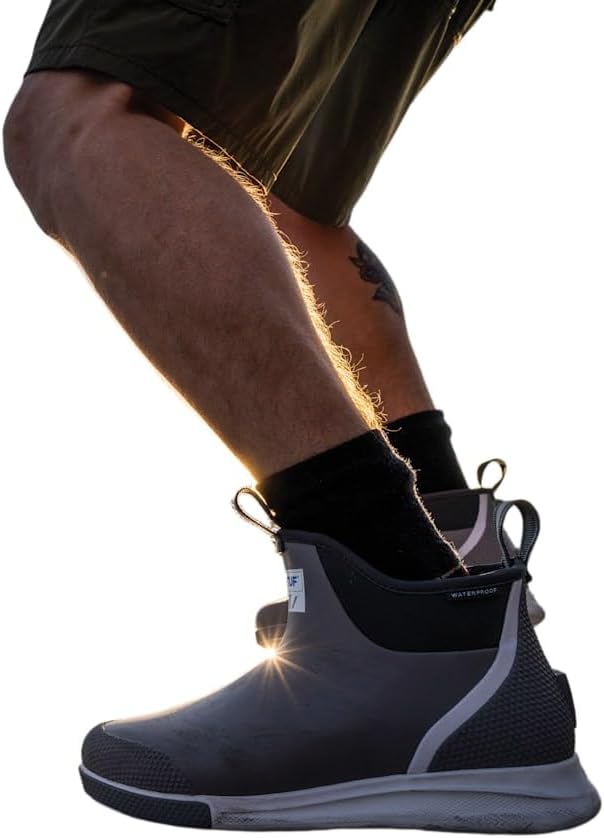 XTRATUF 6' Men's Ankle Deck Boot Sport - 30% Lighter, 100% Waterproof Rubber Fishing Footwear - Non-Marking, Slip-Resistant Outsole - Moisture-Wicking Liner