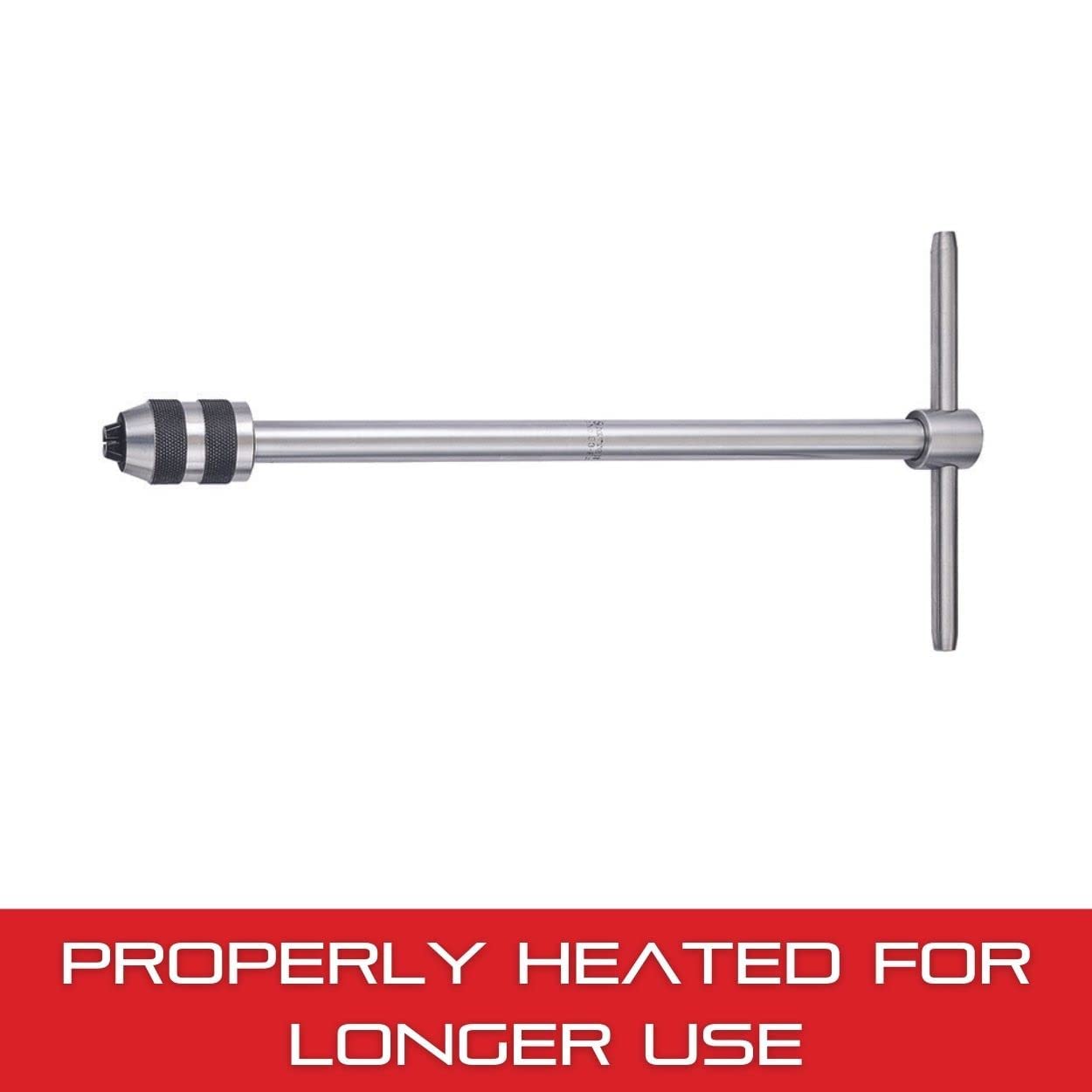 Starrett T-Handle Tap Wrench - Ideal for Holding Taps, Drills, Reamers and Small Tools - 1/4-1/2' Capacity Tap Size, 13' Body Length, 3/16-5/16' Square Shank - 93F