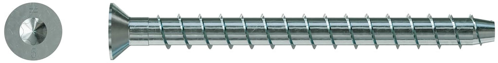 Simpson Strong-Tie THD37500CS - 3/8 Inch x 5 Inch Countersunk Head, Zinc Plated Titen HD Heavy Duty Screw Anchor for Concrete, Easy Installation (Pack of 50)