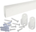 36' Oval Closet Rod Kit | White | Screw-On End Brackets & Hardware | Heavy-Gauge Steel | 10 Kits | Desunia