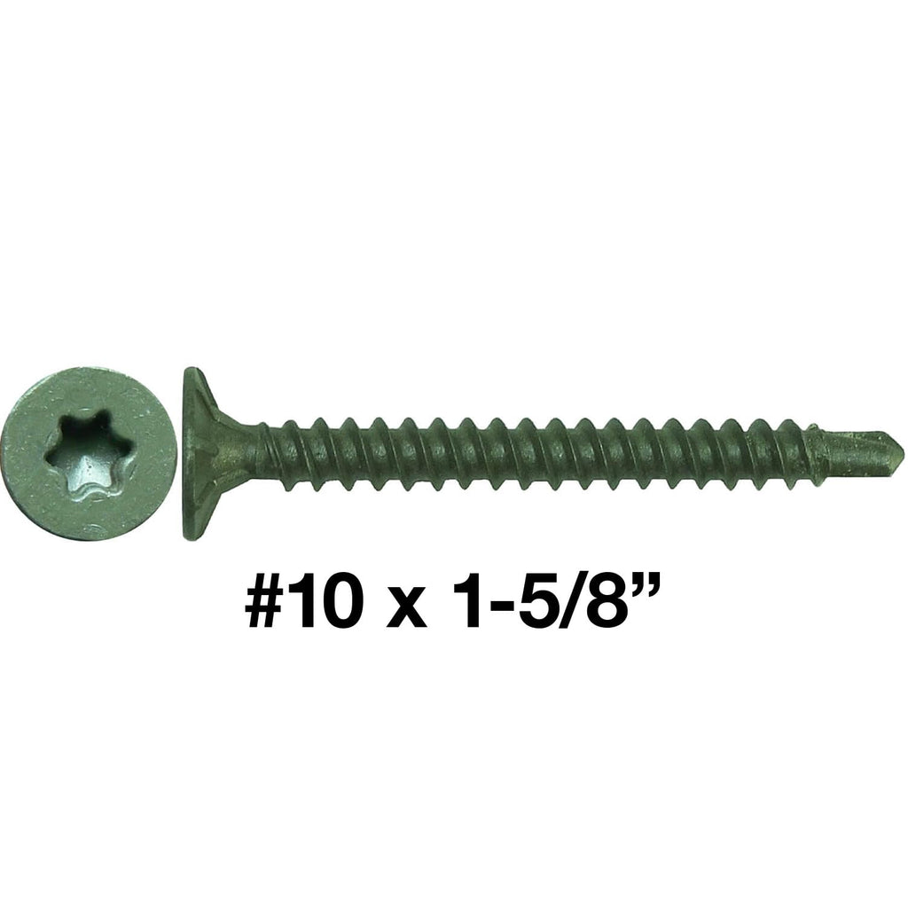 10x1-5/8 Drill Point Torx/Star Head Screw for Fastening Cement Backer/Board/Tile Board - T-25 Head 5 Pound CASE 5,805 Screws