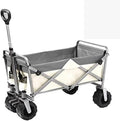 Trolley Cart Folding Wagon Cart Heavy Duty Universal Wheels & Telescoping Handle Beach Fishing Cart for Camping Grocery Sports Camping Cart Garden Wagon