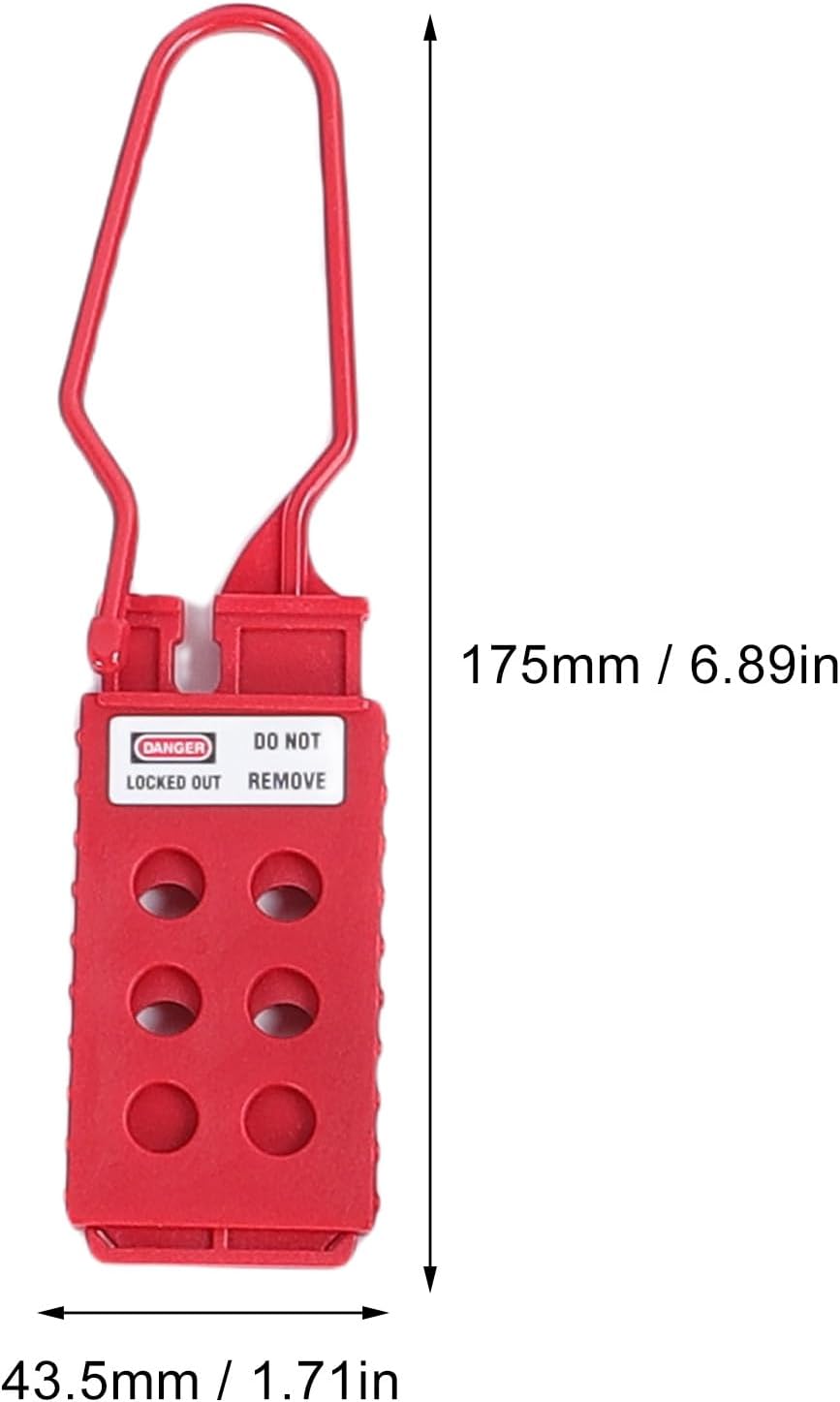 ciciglow Lockout Tagout Kit, Padlock Tag Set Group Lockout Hasps Universal Clamp On Circuit Breaker Lock Loto Safety Padlock Set with Tool Box for Industry