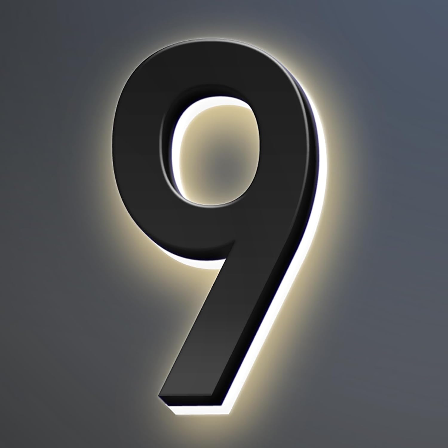 House Numbers, Backlit LED Address Numbers, Modern Lighted House Numbers, Lighted Up House Numbers For Outside.,9