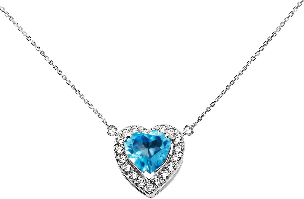 Claddagh Gold Fine Sterling Silver Diamond Personalized Birthstone Cubic Zirconia Heart-Shaped Necklace