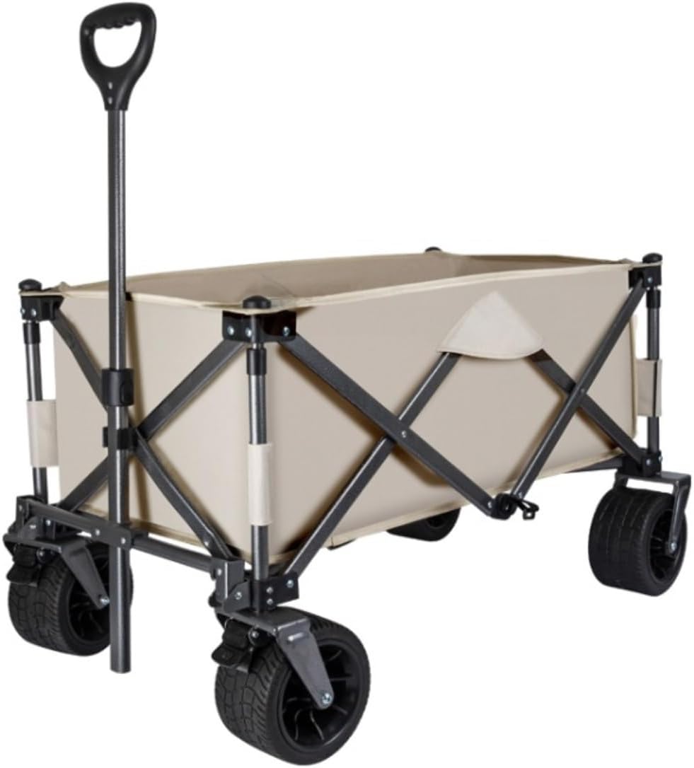 Trolley Cart Folding Utility Wagon Heavy Duty Garden Portable Hand Cart with Universal Wheel Adjustable Handles Picnic Camping Sports Camping Cart Garden Wagon