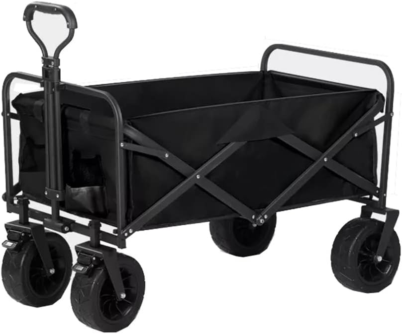 Outdoor Utility Wagon 8' Wheel Portable Camping Cart Garden Shop Sport Beach Hand Trolley Bearing 120 kg (3 Pack)