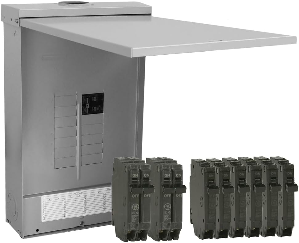 ABB TM1212RCU1K 125A Main Breaker Load Center • PowerMark Gold Outdoor Panel, 120/240V AC • 12-Space, 24-Circuit Configuration • Includes 6 THQP 20A, 1 THQP 30A & 1 THQP 50A Breakers • Surface Mount