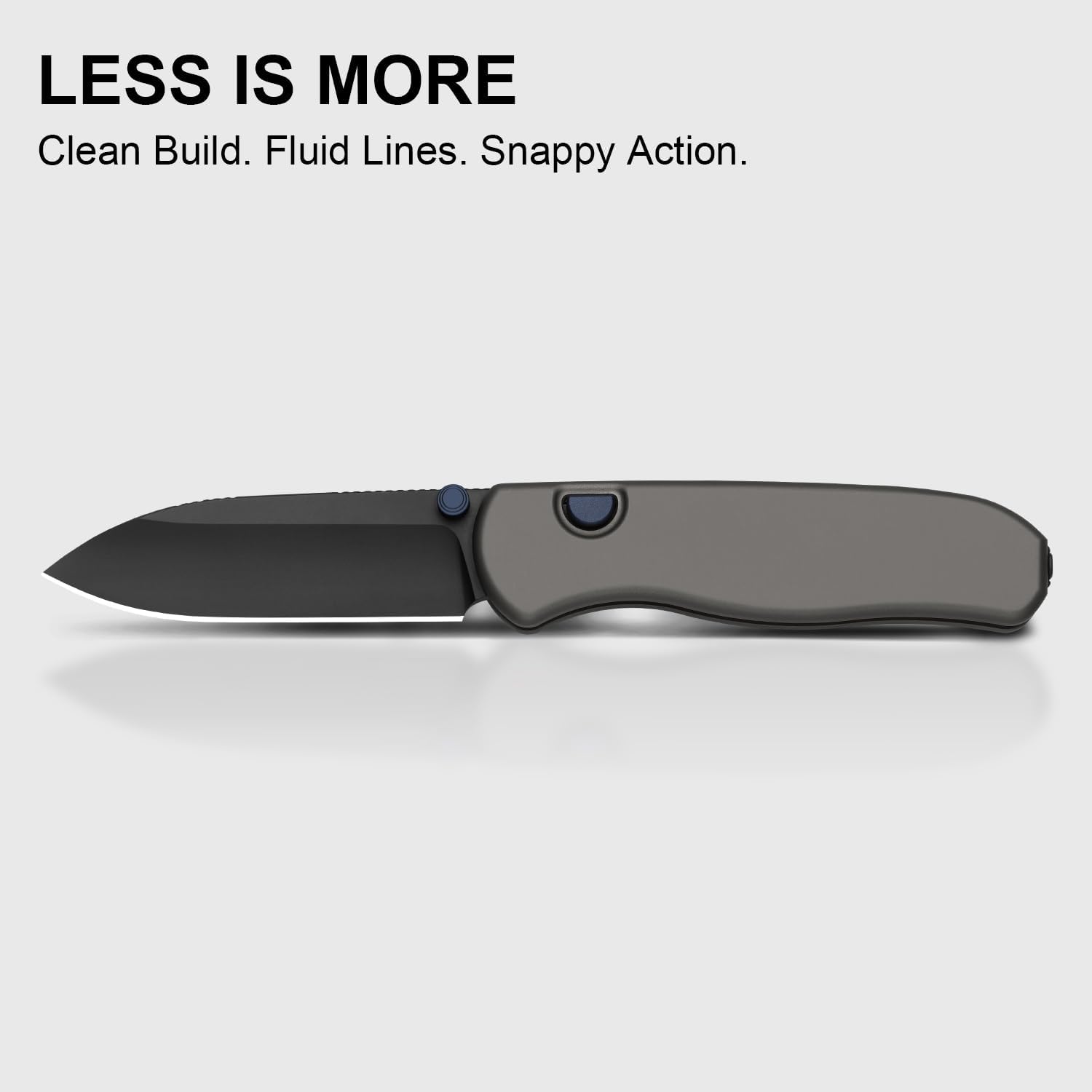 Kizer Drop Bear Zero Pocket Knife, 3.1' Drop Point Elmax Blade Folding Knife with Dark Gray Aluminum Handle, Thumb Stud & Button Liner Lock EDC Knives for Camping Hunting Survival Ki3619BDA1