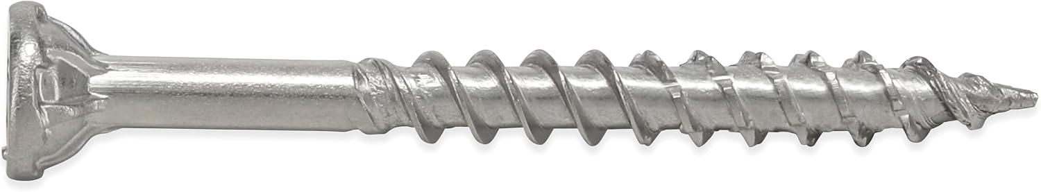 Power Pro 48625 Wood Screws, #8 x 1, Premium Stainless Marine Screws, Rust Resistant, Stainless Steel, 5lb Tub, 860 pcs